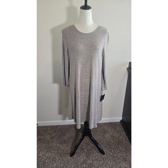 FORTUNE + IVY Regina Hacci Knit Sweater Dress Light Brown Size XL NWT - Picture 1 of 6